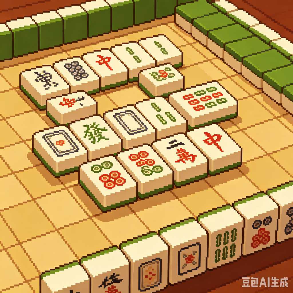 simple text mahjong tiles